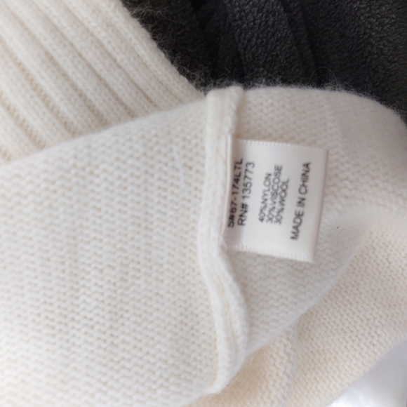 Oversized distressed wool blend sweater | asymmetrical hem - Picture 6 of 6